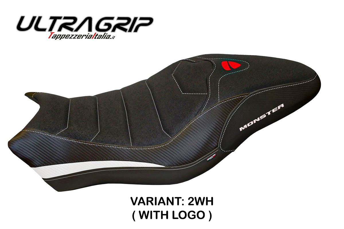 Ducati Monster 797 2017-2020 Seat Cover TPZ Italia UltraGrip White Black