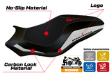Funda de asiento Tappezzeria Italia TPZ para Ducati Monster 821 1200 2017-2020 en blanco y negro
