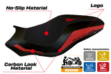 Funda de asiento Tappezzeria Italia TPZ para Ducati Monster 821 1200 2017-2020 en rojo y negro