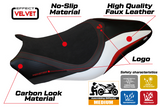 Ducati Monster 821 1200 2017-2020 Seat Cover TPZ Italia Velvet  White Black
