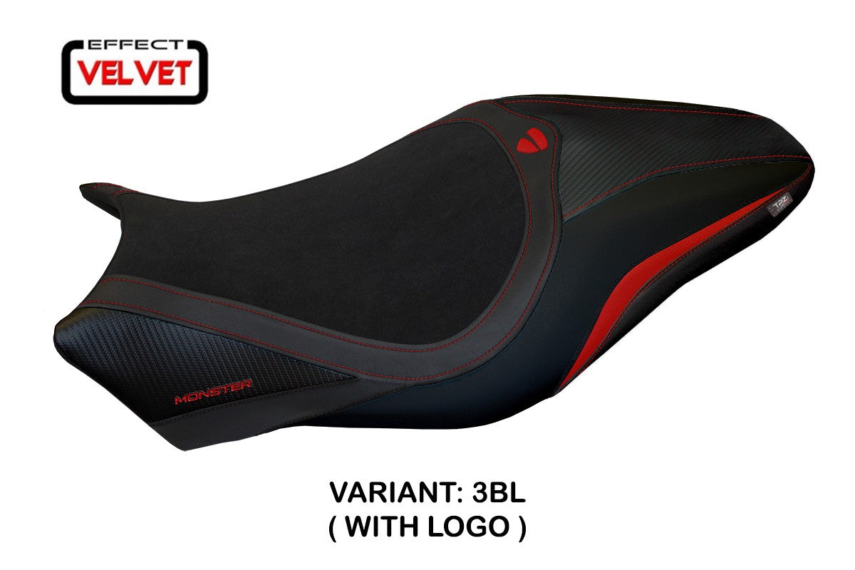 Ducati Monster 821 1200 2017-2020 Seat Cover TPZ Italia Velvet Black