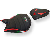 Funda de asiento Tappezzeria Italia TPZ Ultragrip para Ducati Panigale 1199 2011-2015 en rojo y negro