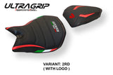 Funda de asiento Tappezzeria Italia TPZ Ultragrip para Ducati Panigale 1199 2011-2015 en rojo y negro