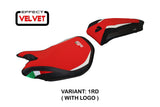 Funda de asiento Tappezzeria Italia TPZ para Ducati Panigale 1299 2015-2018 en rojo y negro