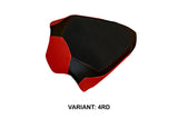 Funda para asiento de pasajero Ducati Panigale V4 2018-2024 Tappezzeria Italia TPZ en rojo y negro