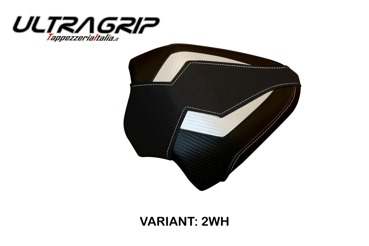 Ducati Panigale V4 Passenger 2018-2024 Funda de Asiento Tappezzeria Italia TPZ Ultragrip en Blanco