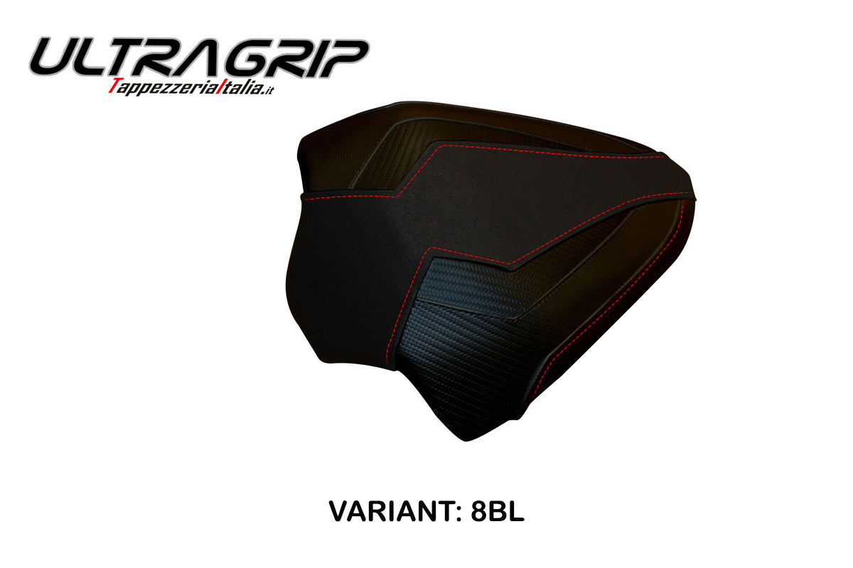 Ducati Panigale V4 2018-2024 Funda para asiento de pasajero Tappezzeria Italia TPZ Ultragrip en negro