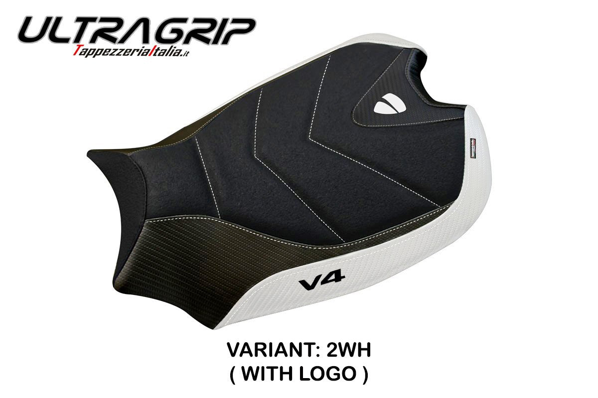 Ducati Panigale V4 2018-2024 Seat Cover TPZ Italia Grip White