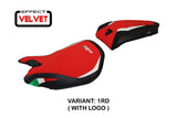 Funda de asiento Tappezzeria Italia TPZ para Ducati Panigale 899 2013-2015 en rojo y negro
