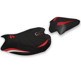 Ducati Panigale V2 2020-2024 Seat Cover Tappezzeria Italia TPZ Ultragrip in Red and White