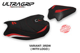 Ducati Panigale V2 2020-2024 Seat Cover Tappezzeria Italia TPZ Ultragrip in Red and White