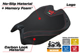 Ducati Panigale V4 2025 Seat Cover Tappezzeria Comfort Black V4 Logo