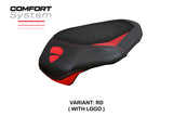 Ducati Panigale V4 2025 Passenger Seat Cover Tappezzeria Comfort Black Red
