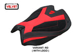 Ducati Panigale V4 2025 Seat Cover Tappezzeria Suede Black Red Ducati Logo