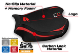 Funda de asiento para Ducati Panigale V4 2018-2024 Tappezzeria Italia TPZ Comfort en rojo y negro