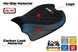 Ducati Panigale V4 S 2018-2024 Funda de asiento Tappezzeria Italia TPZ en Black Diamond