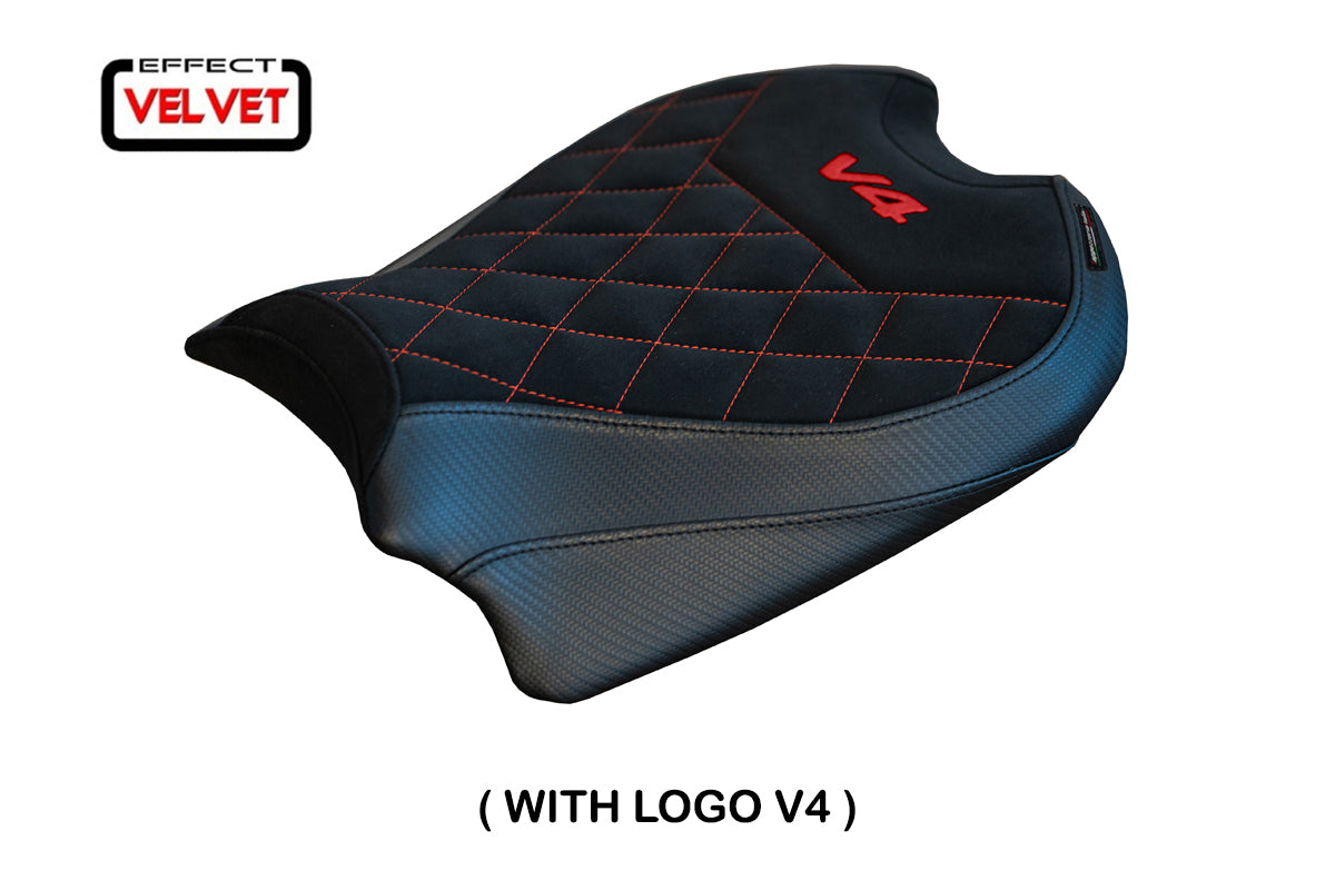 Ducati Panigale V4 2018-2024 Seat Cover Tappezzeria Italia TPZ in Black Diamond