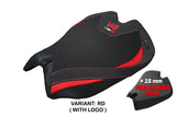 Funda Asiento Ducati Panigale V4 2025 Tappezzeria Italia TPZ Rojo Negro Logo V4