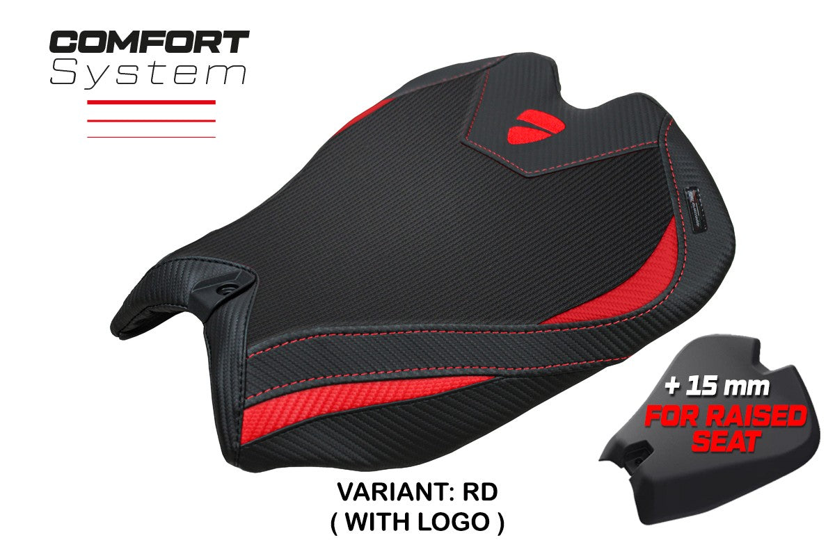 Funda Asiento Ducati Panigale V4 2025 Tappezzeria Italia TPZ Comfort Rojo Negro Logo Ducati