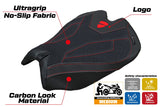Ducati Panigale V4 2025 Funda Asiento Tappezzeria Italia TPZ Ultragrip Negro Logo Ducati