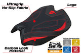 Funda Asiento Ducati Panigale V4 2025 Tappezzeria Italia TPZ Ultragrip Rojo Negro Logo Ducati