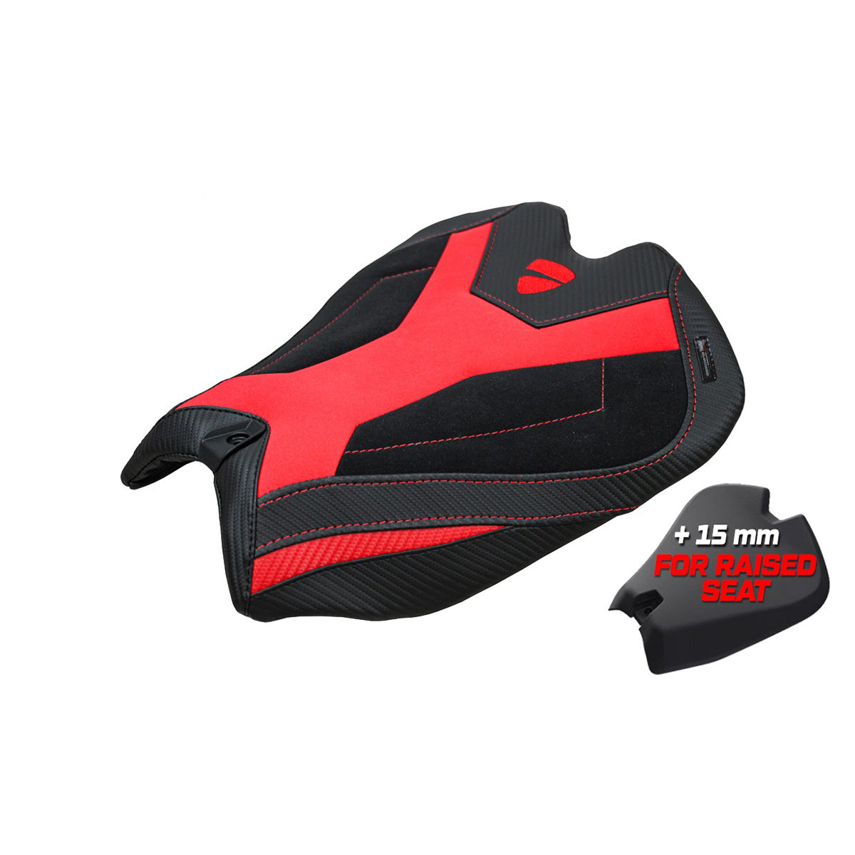 Ducati Panigale V4 2025-2026 Seat Cover Tappezzeria Italia TPZ Velvet Red Black Logo Ducati