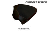 Funda para asiento de pasajero Ducati Panigale V4 2018-2024 Tappezzeria Italia TPZ Comfort en negro