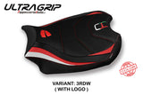 Ducati Panigale V4 2018-2024 Seat Cover Tappezzeria Italia TPZ Ultragrip in Red and White