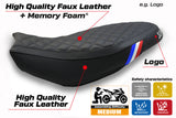 Ducati Scrambler 400 800 1100 2015-2024 Seat Cover TPZ Italia Comfort Blue White