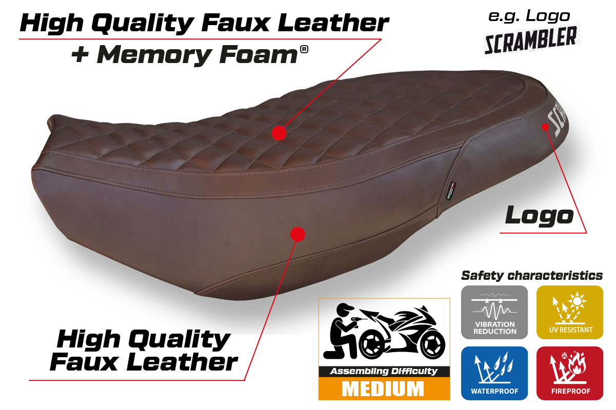 Ducati Scrambler 400 800 1100 2015-2024 Seat Cover Tappezzeria