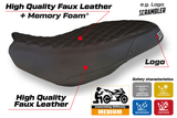 Funda de asiento Tappezzeria Italia TPZ Comfort para Ducati Scrambler 400 800 1100 2015-2024 en marrón oscuro