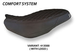 Funda de asiento Tappezzeria Italia TPZ Comfort para Ducati Scrambler 400 800 1100 2015-2024 en marrón oscuro