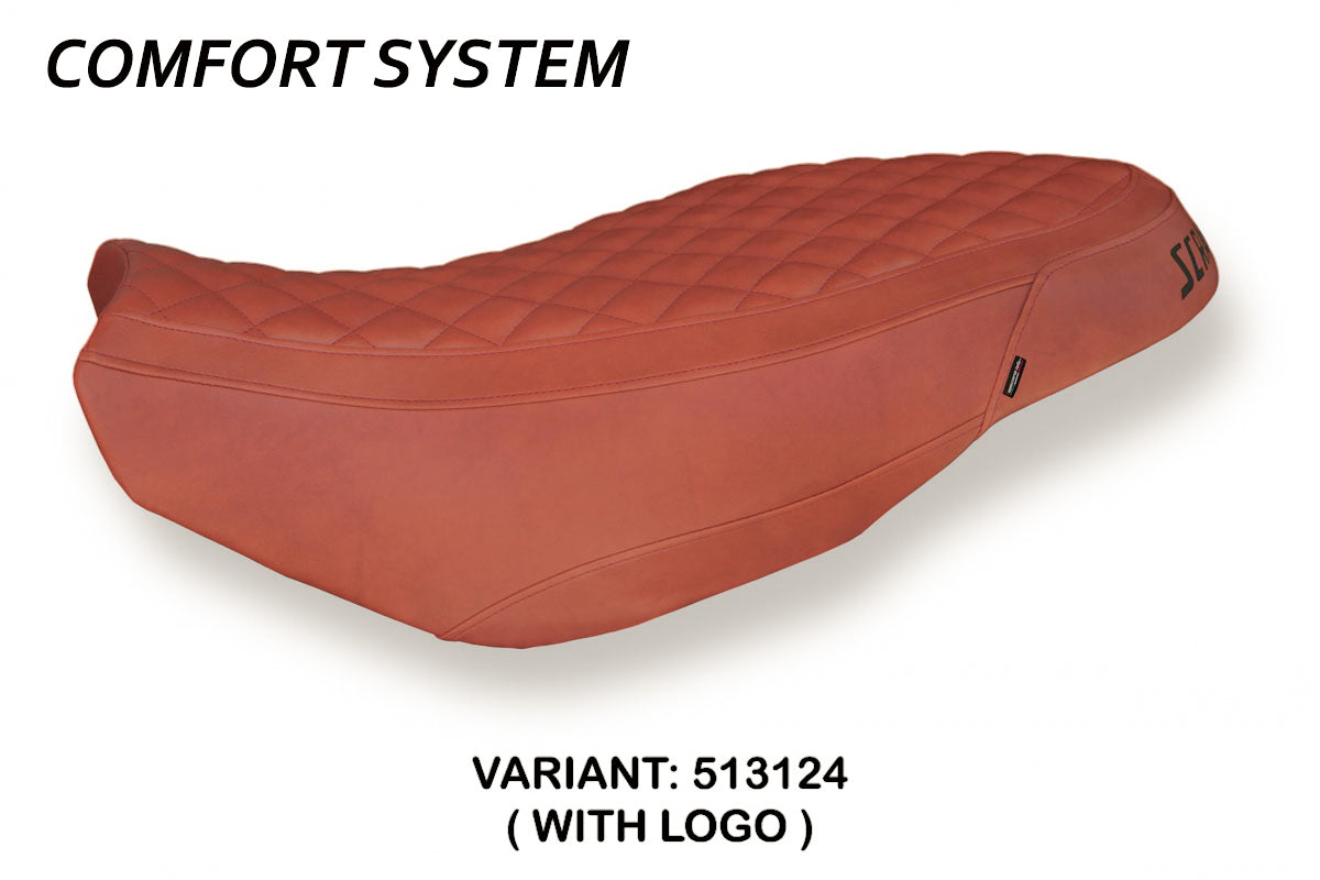 Ducati Scrambler 400 800 1100 2015-2024 Seat Cover Tappezzeria Italia TPZ Comfort in Brick