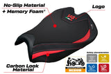 Funda de asiento para Ducati Streetfighter V4 2025 Tappezzeria Italia TPZ Comfort Rojo Negro Logo V4