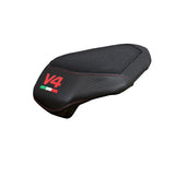 Funda de asiento trasero para Ducati Streetfighter V4 2025 Tappezzeria Italia TPZ Ultragrip Black Logo V4