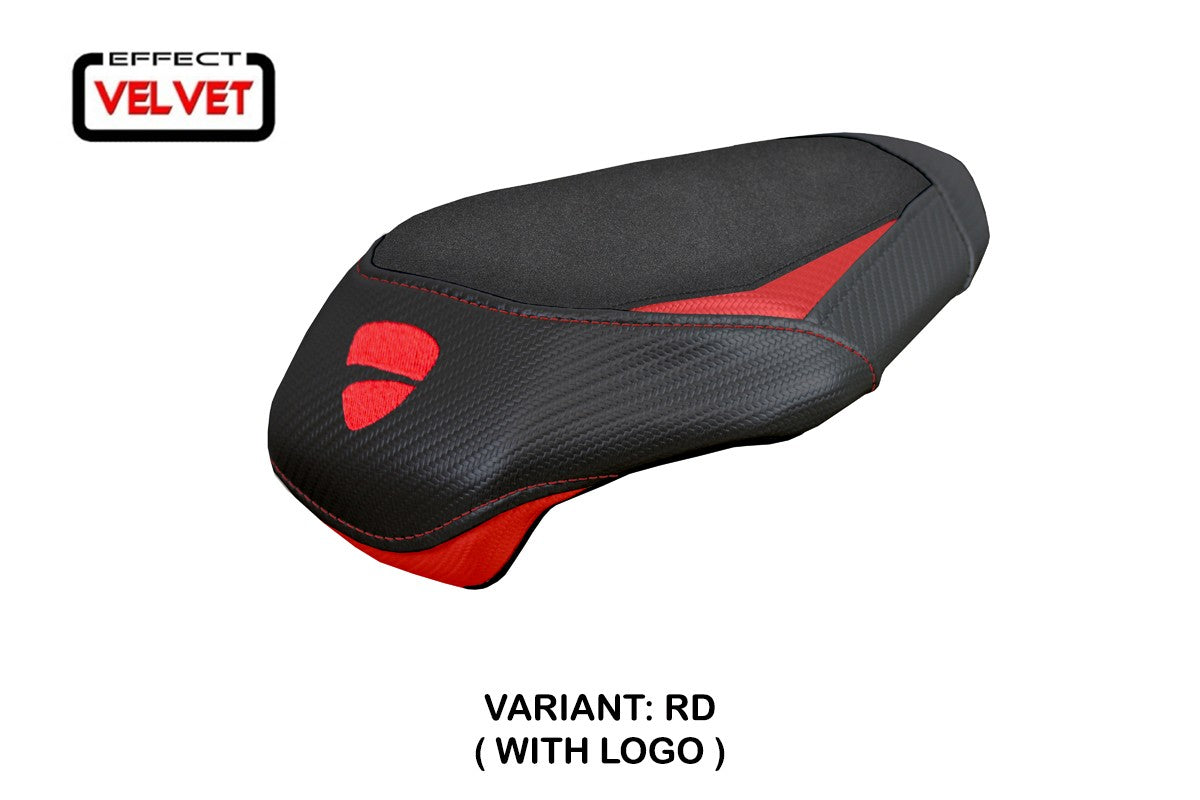 Ducati streetfighter V4 2025 Rear Seat Cover Tappezzeria Italia TPZ Velvet Red Black