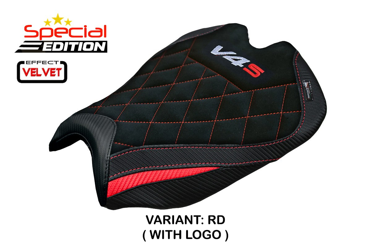 Ducati streetfighter V4 2025-2026 Seat Cover Tappezzeria Italia TPZ Red Black SE Logo V4S