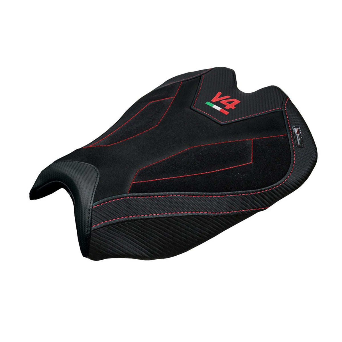 Ducati streetfighter V4 2025-2026 Seat Cover Tappezzeria Italia TPZ Velvet Black Logo V4