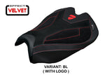 Funda de asiento para Ducati Streetfighter V4 2025 Tappezzeria Italia TPZ Velvet Black