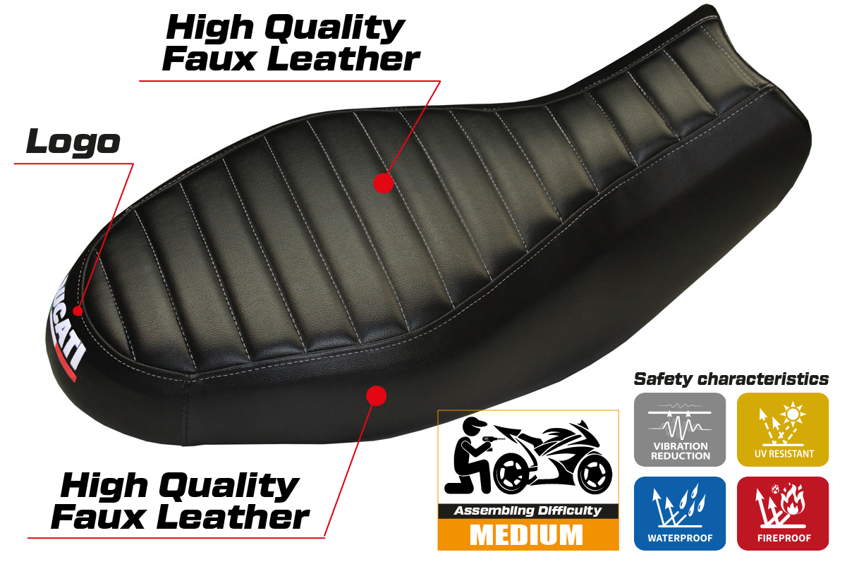 Ducati Scrambler 400 800 1100 2015-2024 Seat Cover TPZ Italia Grey SE