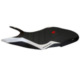 Ducati Super Sport 950S 2017-2024 Seat Cover Tappezzeria Italia TPZ Ultragrip in White and Black