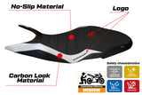 Ducati Super Sport 950S 2017-2024 Seat Cover Tappezzeria Italia TPZ Ultragrip in White and Black