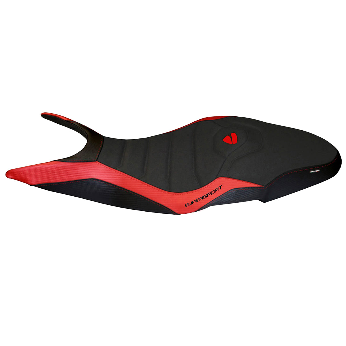 Ducati Super Sport 950S 2017-2024 Seat Cover Tappezzeria Italia TPZ Ultragrip in Red and Black