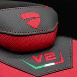 Funda de asiento Ducati Streetfighter V2 2025 Tappezzeria Italia TPZ Ultragrip Rojo Negro