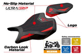 Funda de asiento Ducati Streetfighter V2 2025 Tappezzeria Italia TPZ Ultragrip Rojo Negro
