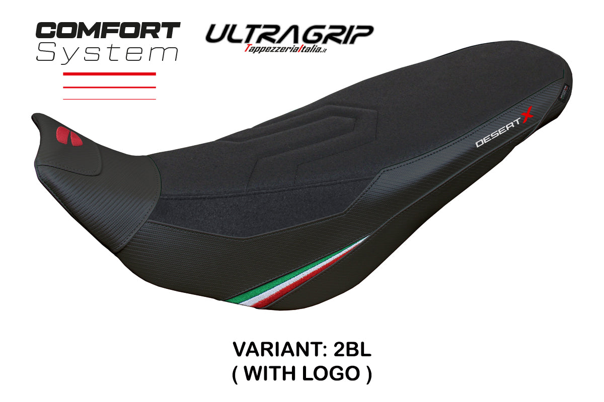 Funda de asiento para Ducati Desert X Rally 2022-2025 Tappezzeria Italia TPZ en Keren Comfort Black