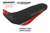 Funda de asiento Tappezzeria Italia TPZ para Ducati Desert X Rally 2022-2025 en Keren Comfort Rojo y Negro