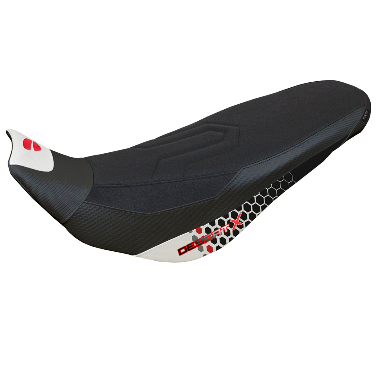 Funda de asiento Ducati Desert X Rally 2022-2025 Tappezzeria Italia TPZ Comfort en blanco especial