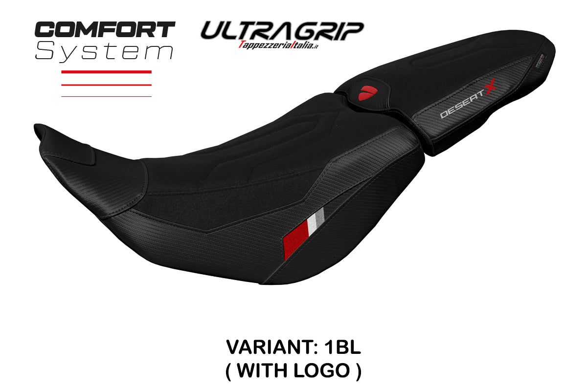 Funda de asiento para Ducati Desert X 2022-2025 Tappezzeria Italia TPZ en Thar Comfort Ultragrip Black