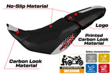 Funda de asiento para Ducati Desert X 2022-2025 Tappezzeria Italia TPZ Ultragrip en blanco especial y negro